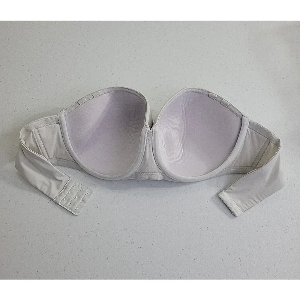 Ambrielle White‎ Natural Shaping Strapless Full Coverage Underwire Bra Size 38D